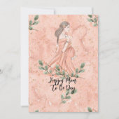 Muttertagsjubiläum Mama zu Peach Feiertagskarte (Vorderseite)