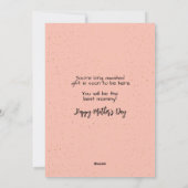 Muttertagsjubiläum Mama zu Peach Feiertagskarte (Rückseite)