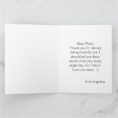 Muttertagsjubiläum mit sentimentaler Botschaft Karte (Innenseite)