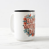 Muttertagskaffee Zweifarbige Tasse (Vorderseite Links)