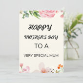 Muttertagskarte (Stehend Vorderseite)
