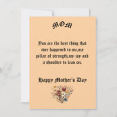 Muttertagskarte (Rückseite)