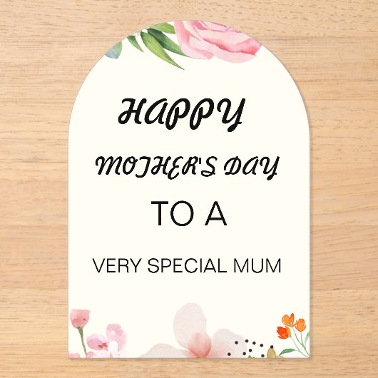 Muttertagskarte Acryleinladungen (Vorderseite)