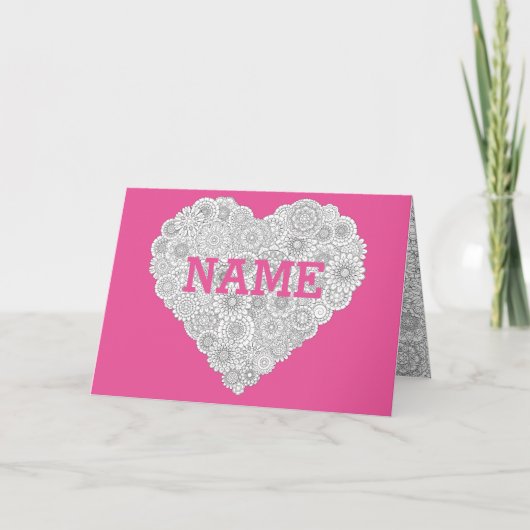 Muttertagskarte anpassen: Erwachsenenfarben Karte (Vorderseite)