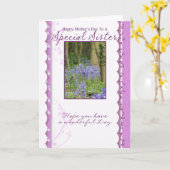 Muttertagskarte, besondere Schwester Karte (Gelbe Blume)