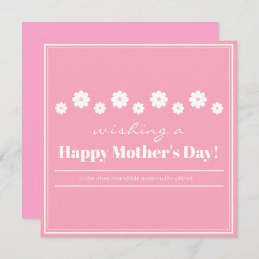 Muttertagskarte, beste Mutter je (Vorne/Hinten)