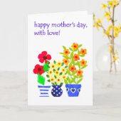 Muttertagskarte - Blume Power Karte (Gelbe Blume)
