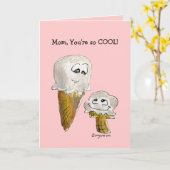 Muttertagskarte Cartoon Eiscreme bettet Grußkarte Karte (Gelbe Blume)