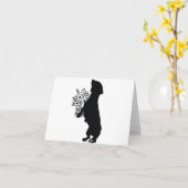 MÜTTERTAGSKARTE DACKEL SILHOUETTE KARTE (Gelbe Blume)