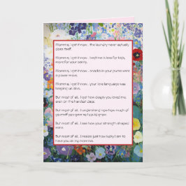 Muttertagskarte Dankeskarte