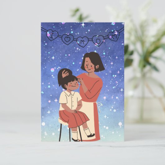 Muttertagskarte Dankeskarte (Stehend Vorderseite)