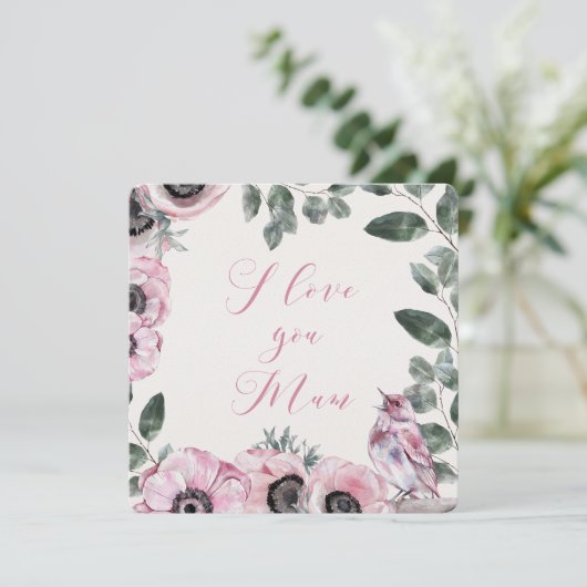 Muttertagskarte Dankeskarte (Stehend Vorderseite)