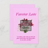 Muttertagskarte Dankeskarte (Vorne/Hinten)