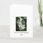 Muttertagskarte der Apfelblüte Karte (Rückseite)
