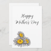 Muttertagskarte der Daisy-Blume Feiertagskarte (Vorne/Hinten)