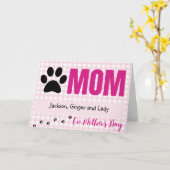 Muttertagskarte der Haustiere Karte (Gelbe Blume)