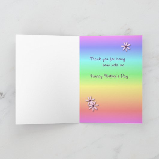 Muttertagskarte der Mutter Karte (Innenseite)