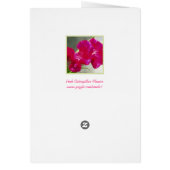 Muttertagskarte der rosa Blume (Hinten)