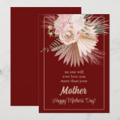 Muttertagskarte der rustikalen Flora - Zusammenblü Feiertagskarte (Vorne/Hinten)