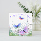 Muttertagskarte der Schmetterlinge (Stehend Vorderseite)