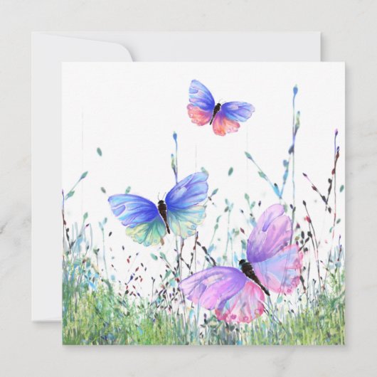 Muttertagskarte der Schmetterlinge (Rückseite)