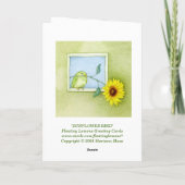 Muttertagskarte der Sonnenblume Karte (Rückseite)