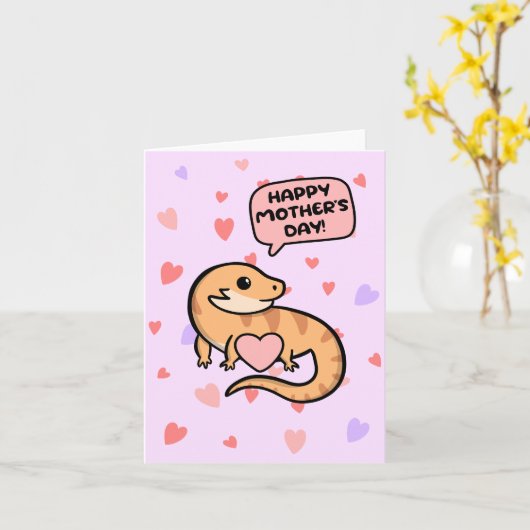 Muttertagskarte des Barteten Karte (Gelbe Blume)