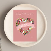 Muttertagskarte des Blumenherzes Einladung