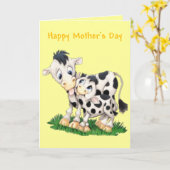 Muttertagskarte des Cartoon (Leere) Karte (Gelbe Blume)