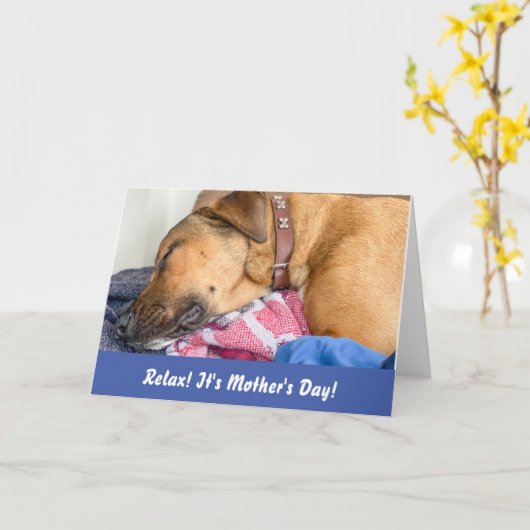 Muttertagskarte des Hundes Karte (Gelbe Blume)