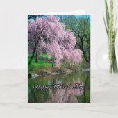 Muttertagskarte des Kirschbaumes abwischen Karte (Vorderseite)