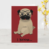 Muttertagskarte des Mops Karte (Gelbe Blume)