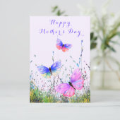 Muttertagskarte des Schmetterlings Karte (Stehend Vorderseite)