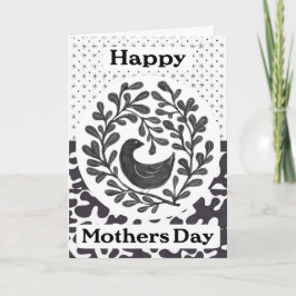 Muttertagskarte Doodle Bird Dankeskarte
