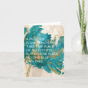 Muttertagskarte - Eine Mutter ist sie, die... Karte