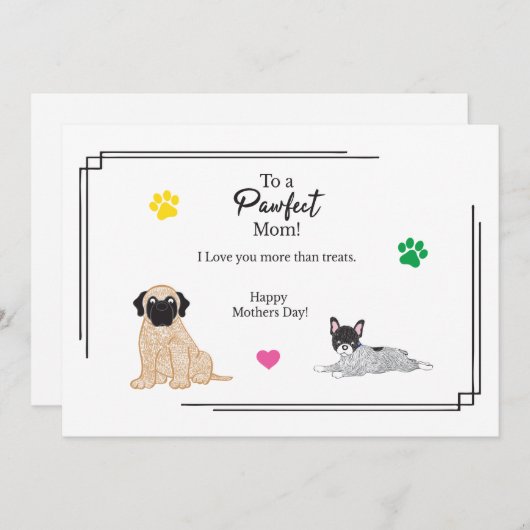 Muttertagskarte Einladung (Vorne/Hinten)