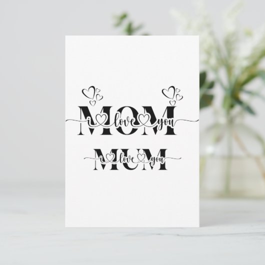 Muttertagskarte Einladung (Stehend Vorderseite)