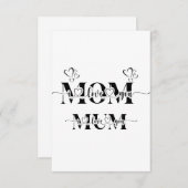 Muttertagskarte Einladung (Vorne/Hinten)