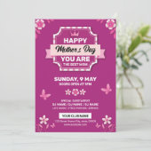 Muttertagskarte Einladung (Stehend Vorderseite)