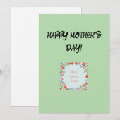 Muttertagskarte Feiertagskarte (Vorne/Hinten)