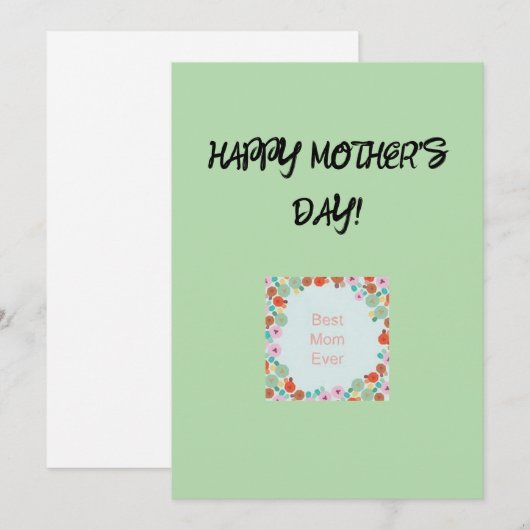 Muttertagskarte Feiertagskarte (Vorne/Hinten)