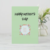 Muttertagskarte Feiertagskarte (Stehend Vorderseite)