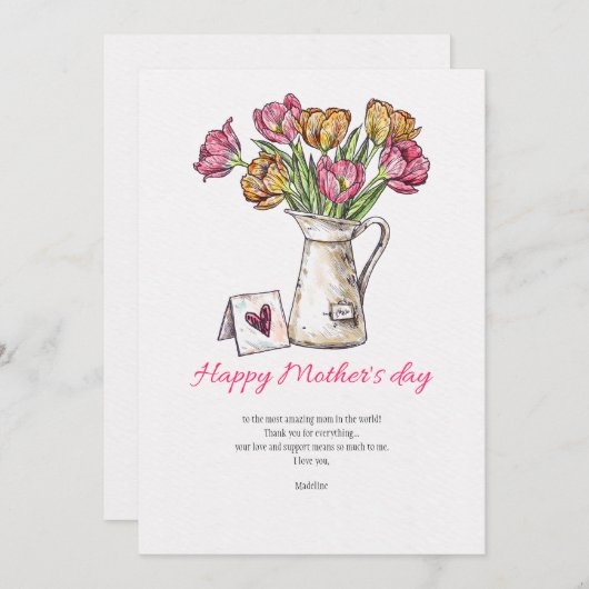 Muttertagskarte Feiertagskarte (Vorne/Hinten)