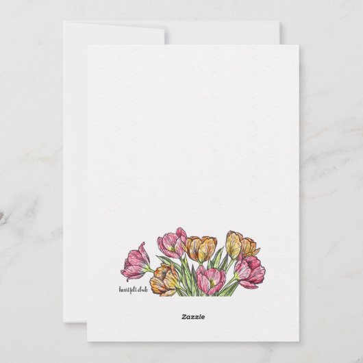 Muttertagskarte Feiertagskarte (Rückseite)