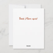 Muttertagskarte Feiertagskarte (Rückseite)