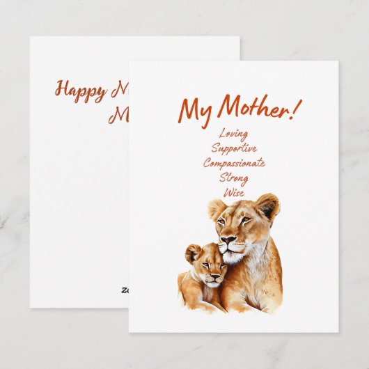 Muttertagskarte Feiertagskarte (Vorne/Hinten)