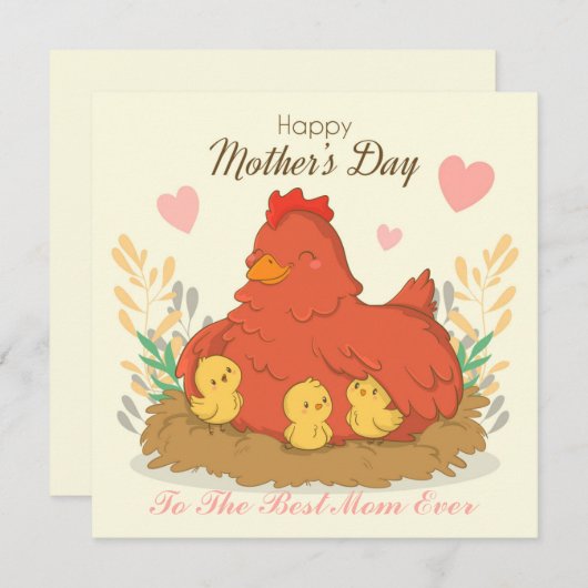 Muttertagskarte Feiertagskarte (Vorne/Hinten)