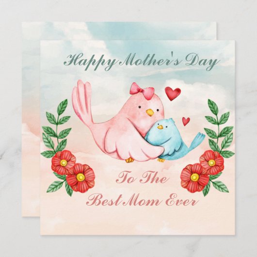 Muttertagskarte Feiertagskarte (Vorne/Hinten)