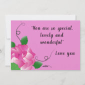 Muttertagskarte Feiertagskarte (Rückseite)