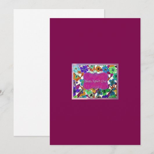 Muttertagskarte Feiertagskarte (Vorne/Hinten)